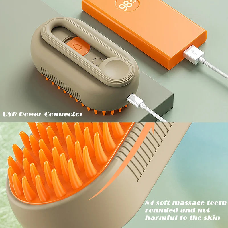 3 In 1 Cat Pet Steam Brush