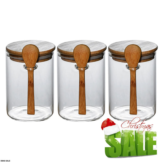 Set Of 3 Glass Jars